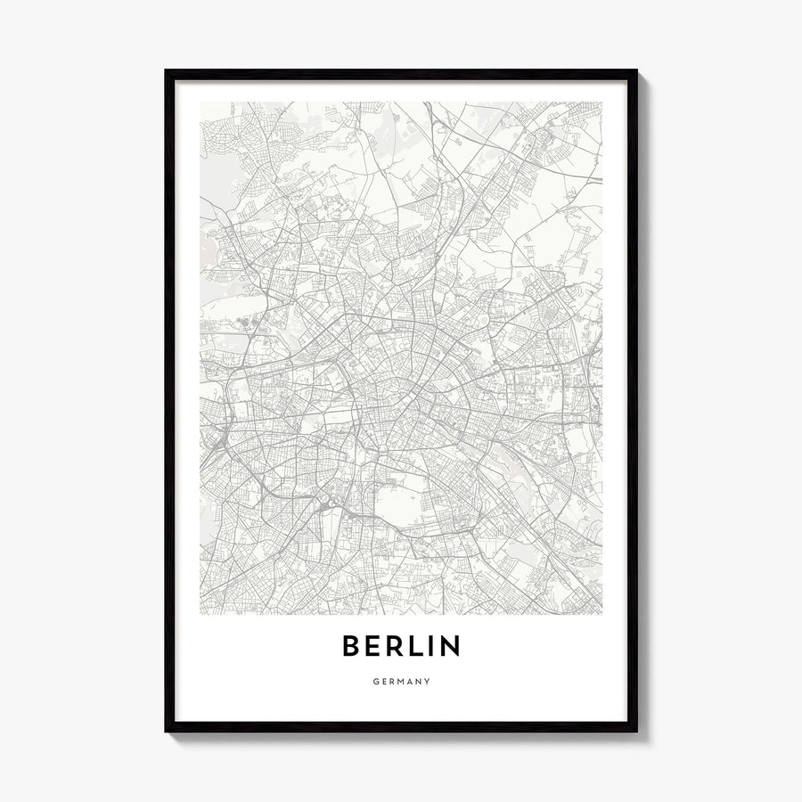 Berlin Map Poster, framed poster mockup