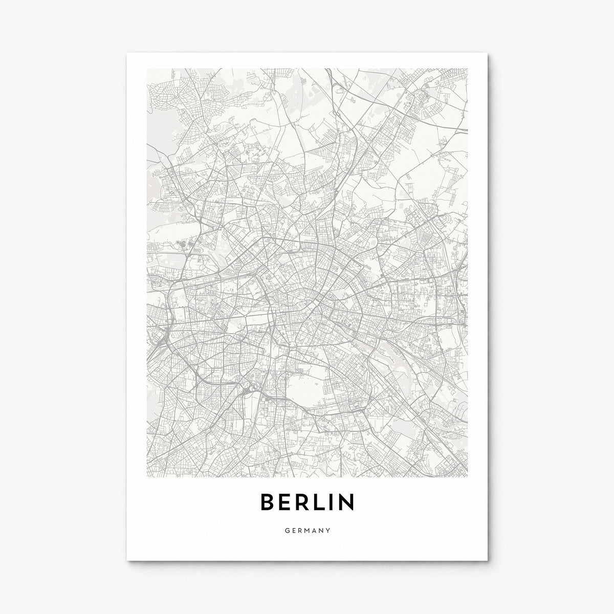 Berlin Map Poster, print only (unframed)