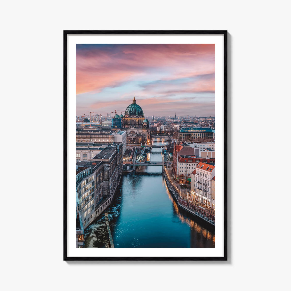 Berlin no. 1 colorful photo poster of Germany – vertical wall art, unframed print shown in interior mockup