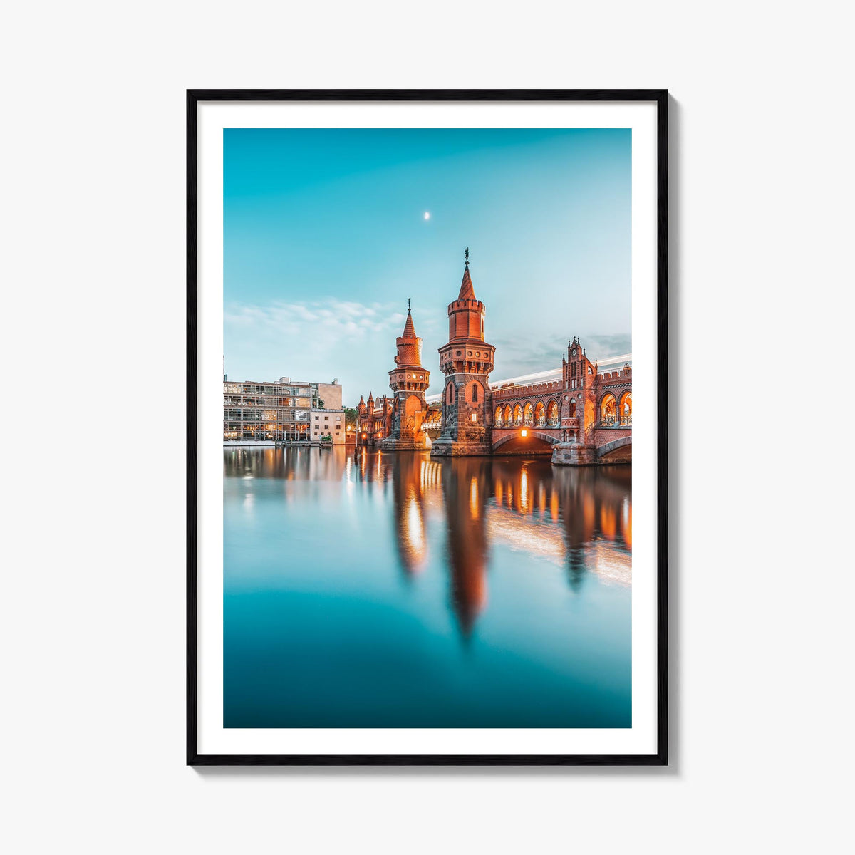 Berlin no. 2 colorful photo poster of Germany – vertical wall art, unframed print shown in interior mockup