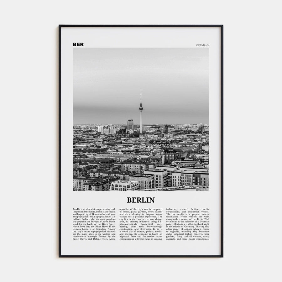 Berlin No 2 Poster None / 8x12 in Nbourhood Travel B&W Poster