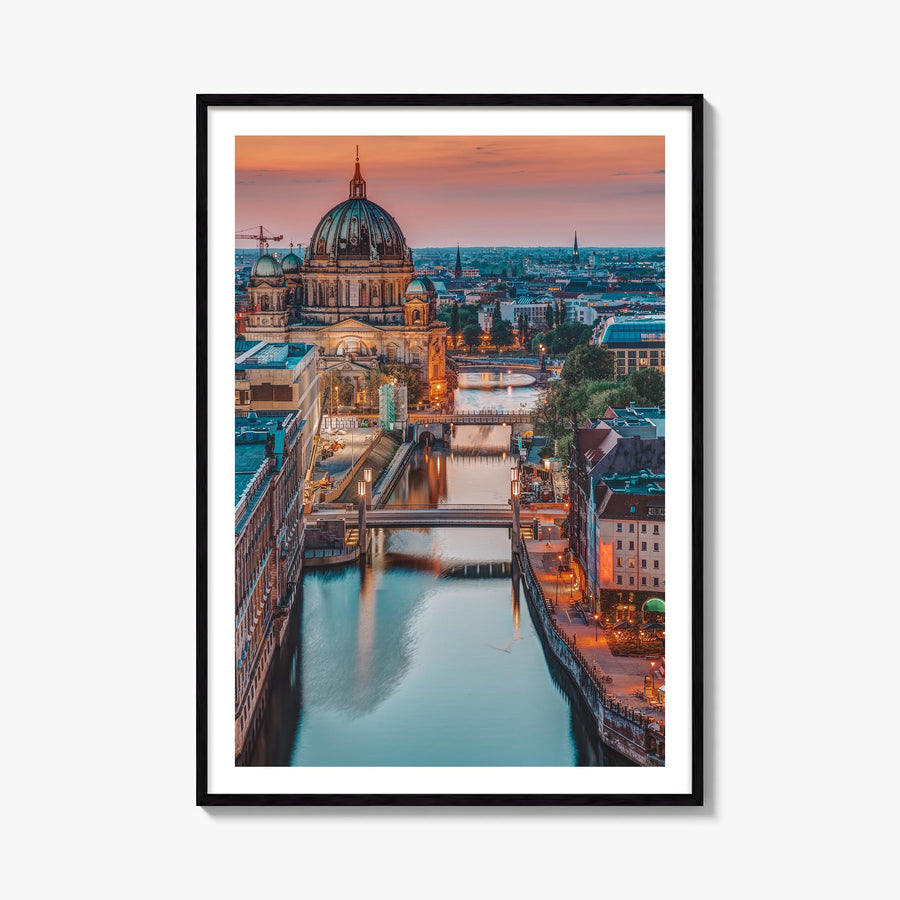Berlin no. 3 colorful photo poster of Germany – vertical wall art, unframed print shown in interior mockup
