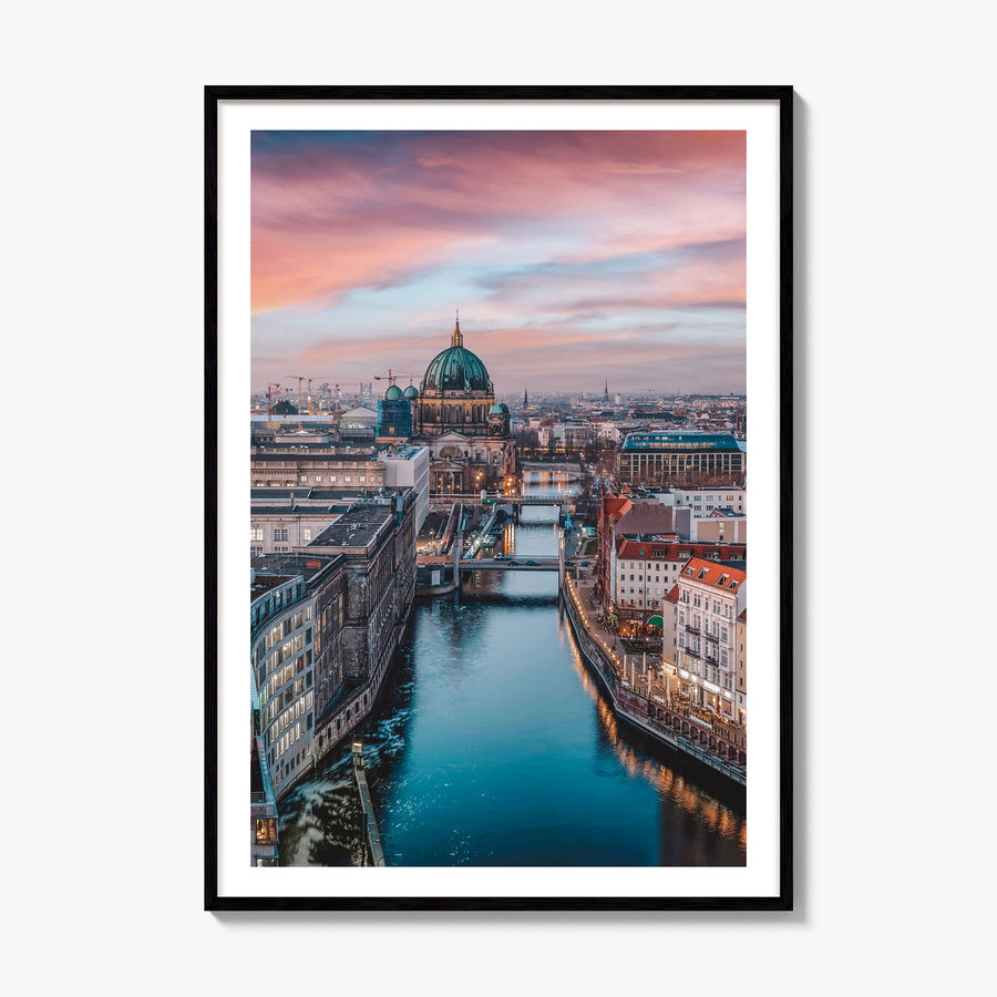 Berlin Photo No 1 Poster, framed poster mockup, white border