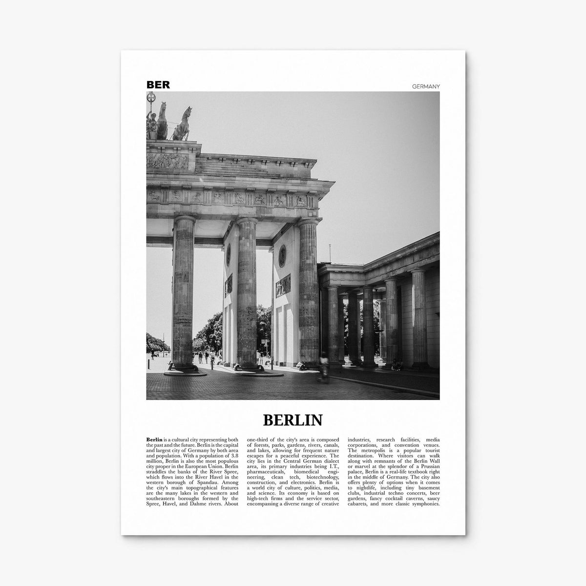 Berlin Newspaper No 1 Poster, print only (unframed)