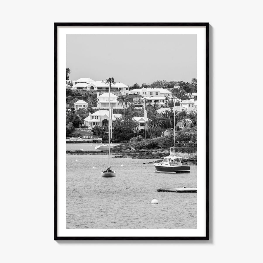 Bermuda Photo Poster, framed poster mockup, white border