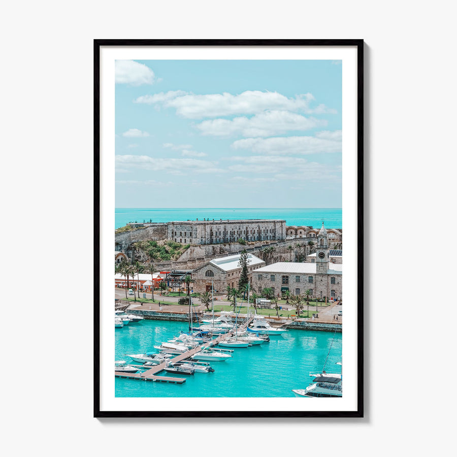 Bermuda Photo Poster, framed poster mockup, white border
