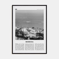 Bermuda Poster Black Wood / 8x12 in Nbourhood Travel B&W Poster