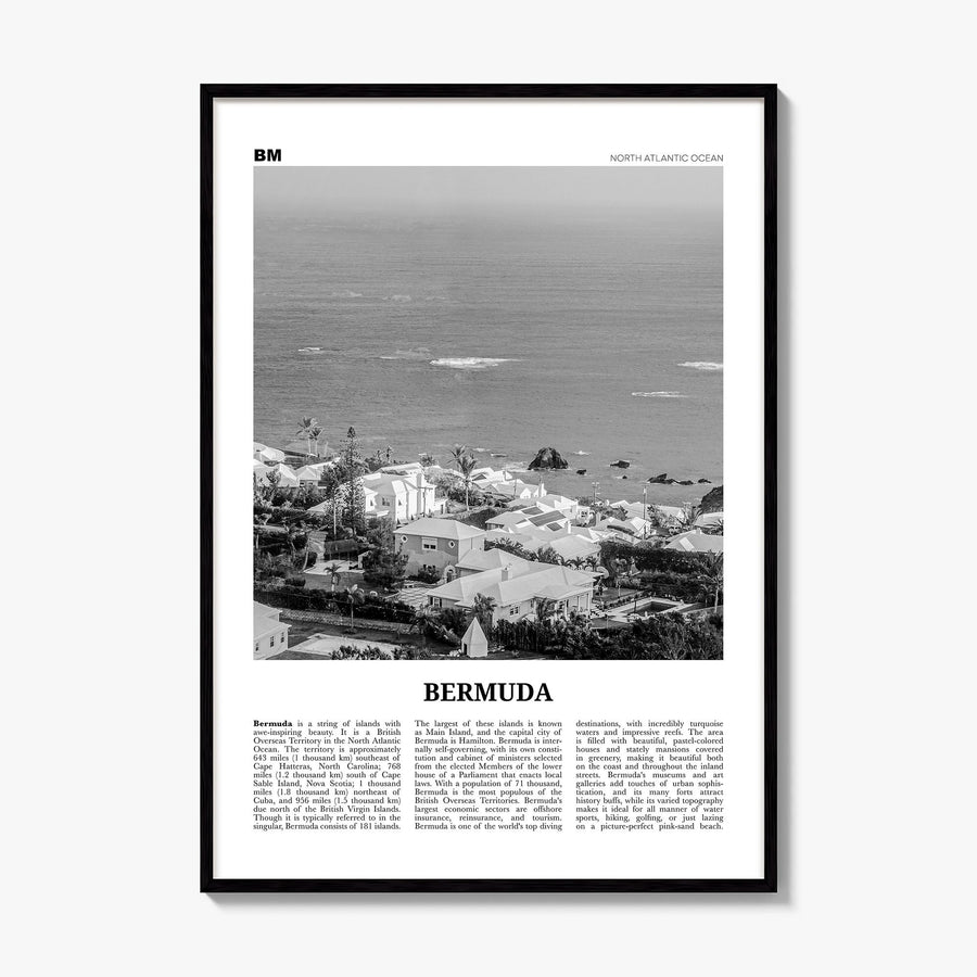 Bermuda Newspaper Poster, framed poster mockup