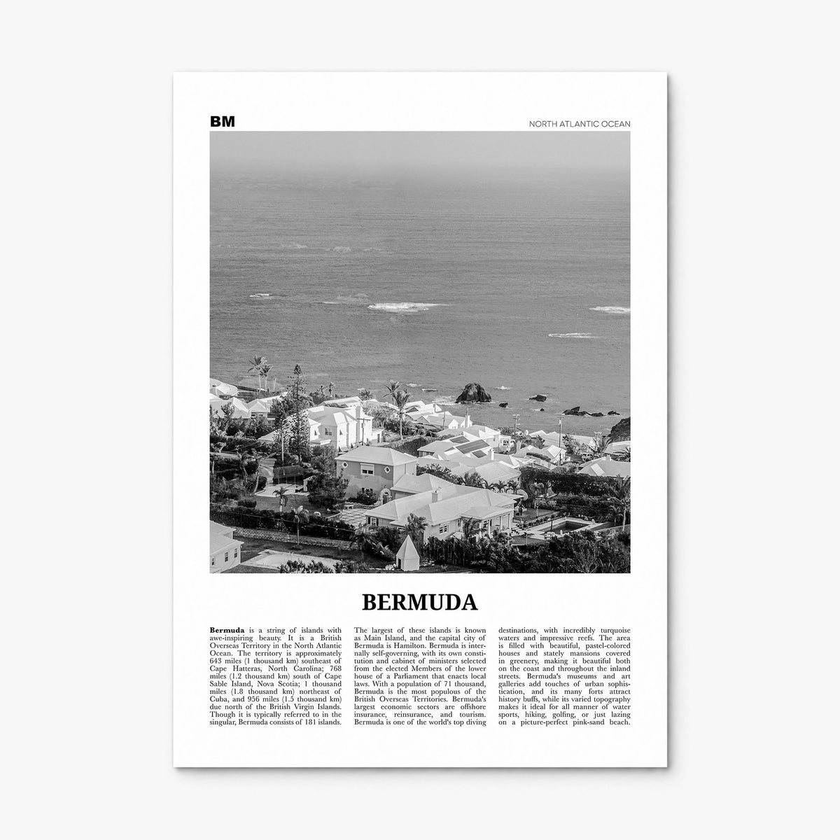 Bermuda Newspaper Poster, print only (unframed)
