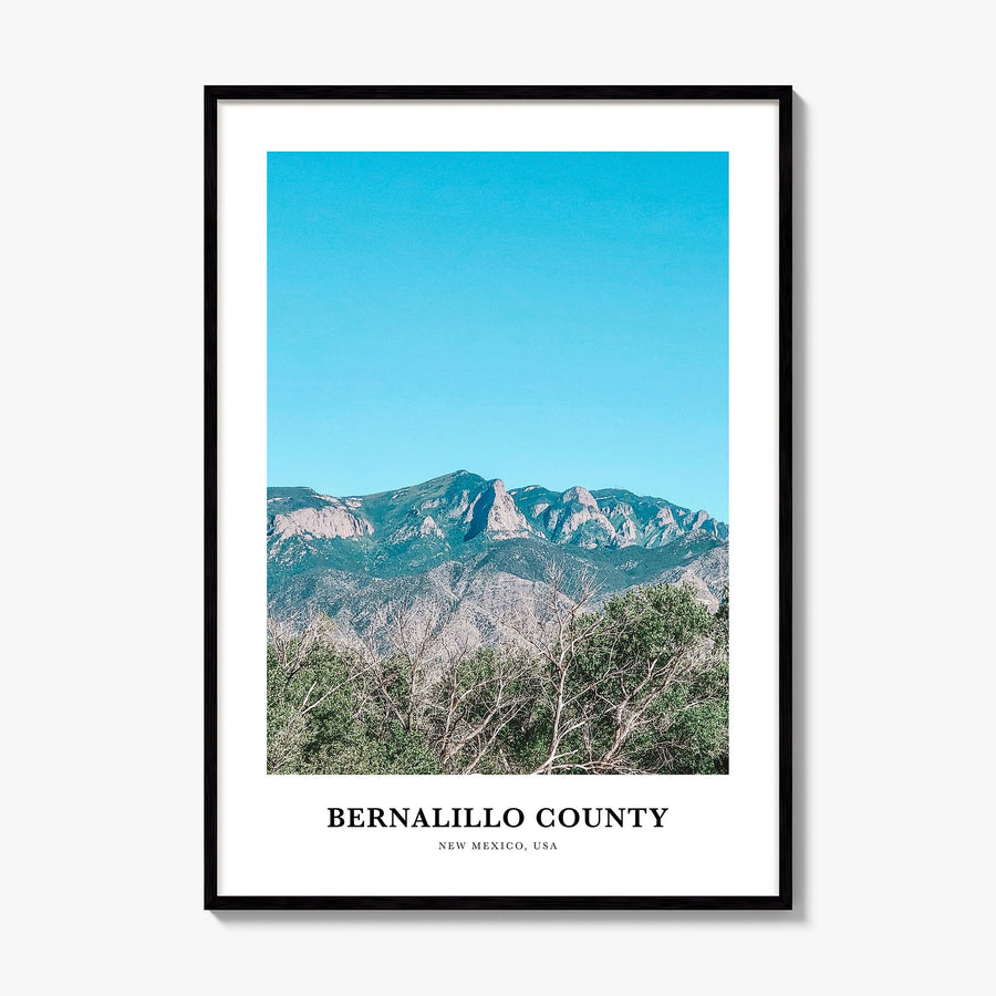 Bernalillo County Classic Poster, framed poster mockup