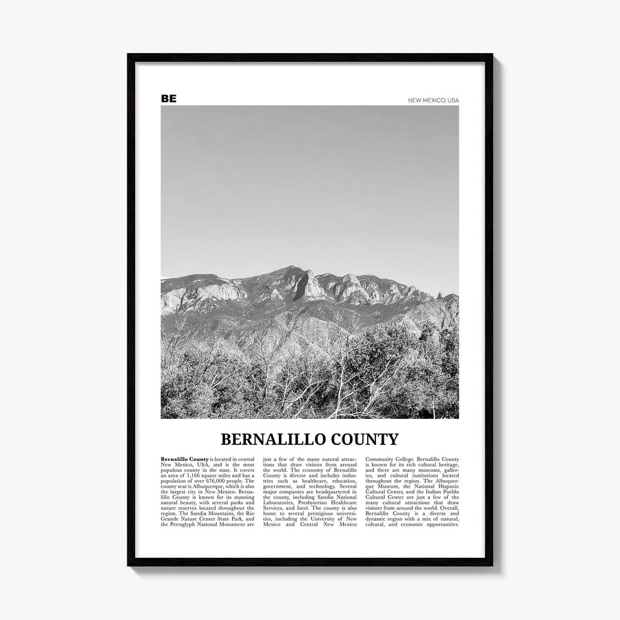 Bernalillo County Newspaper Poster, framed poster mockup