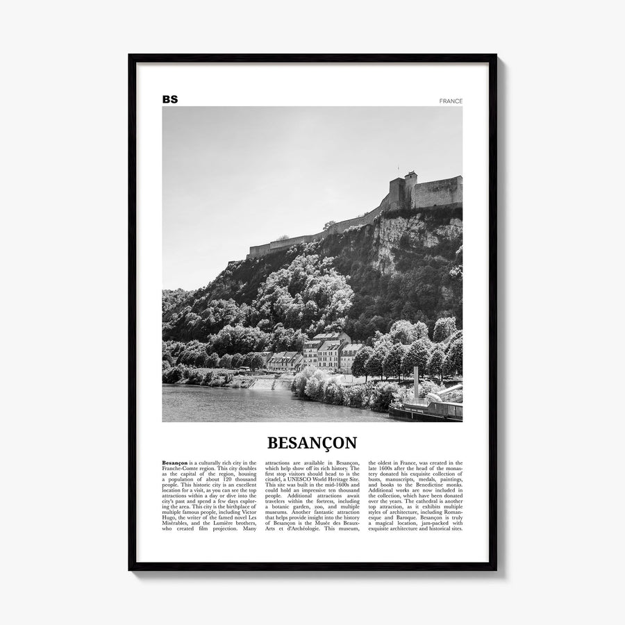 Besançon Newspaper Poster, framed poster mockup