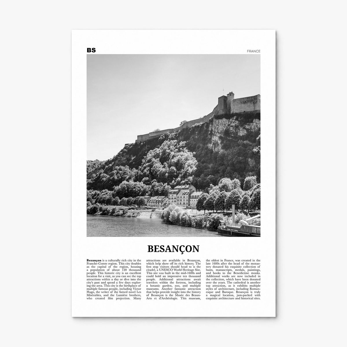 Besançon Newspaper Poster, print only (unframed)