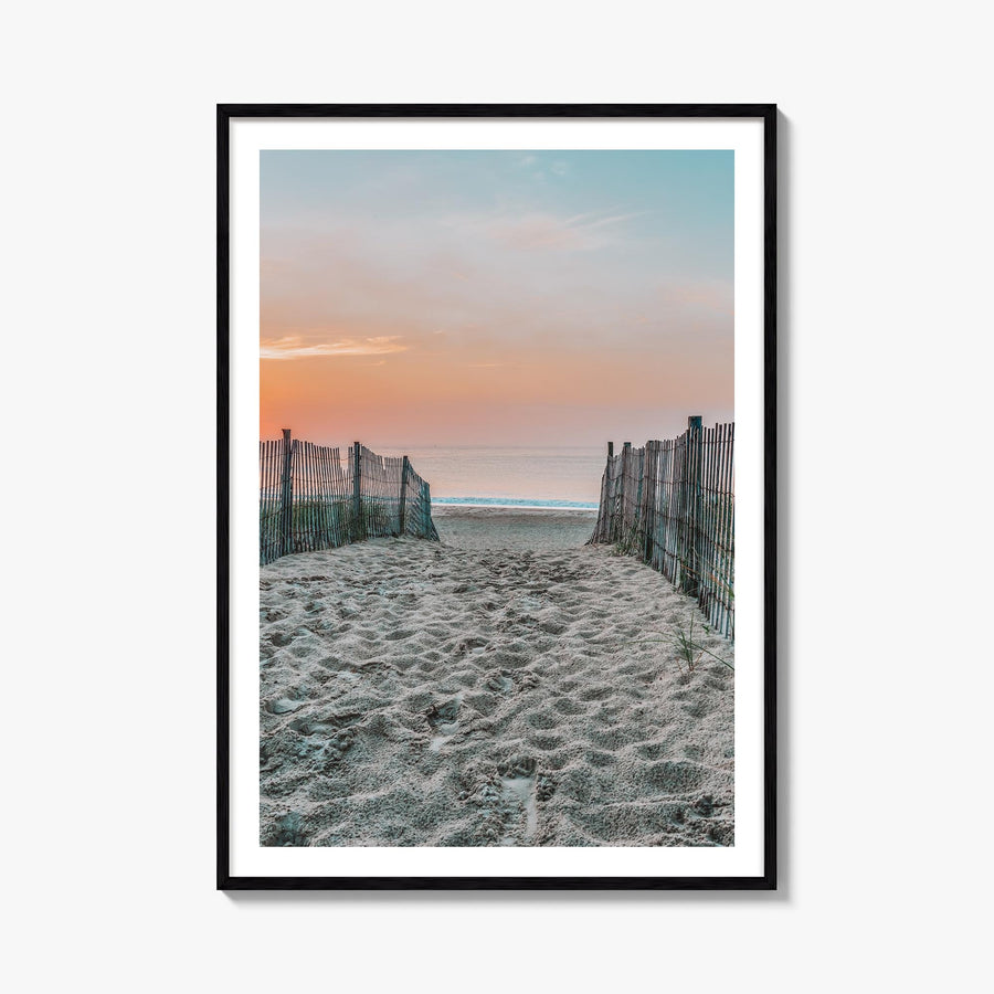 Bethany Beach colorful photo poster of Delaware, USA – vertical wall art, unframed print shown in interior mockup