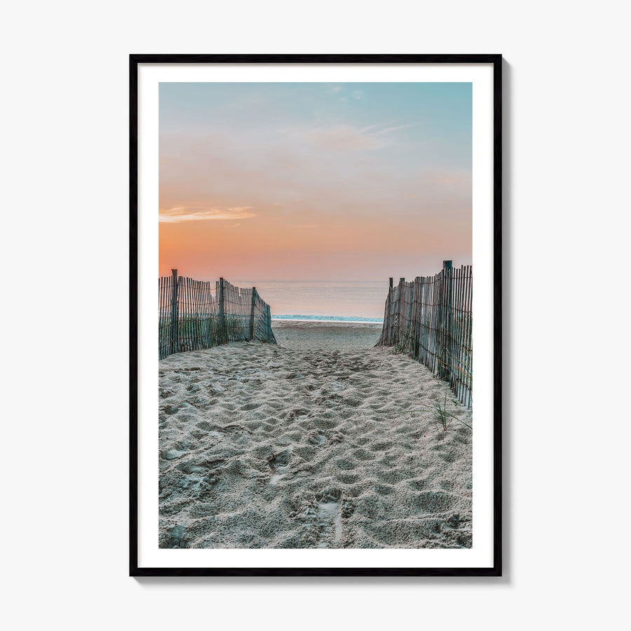 Bethany Beach Photo Poster, framed poster mockup, white border