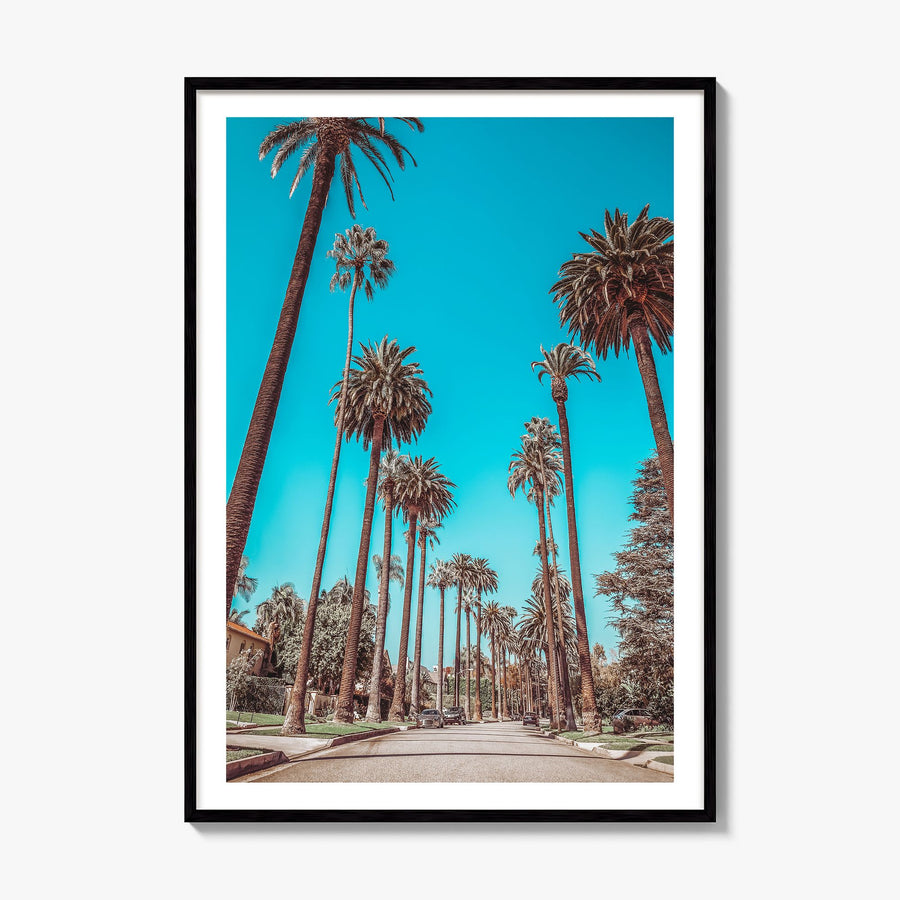 Beverly Hills Photo Poster, framed poster mockup, white border