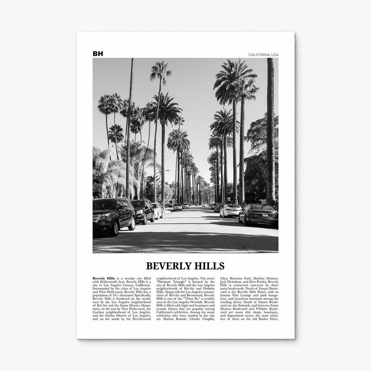 Beverly Hills Newspaper Poster, print only (unframed)