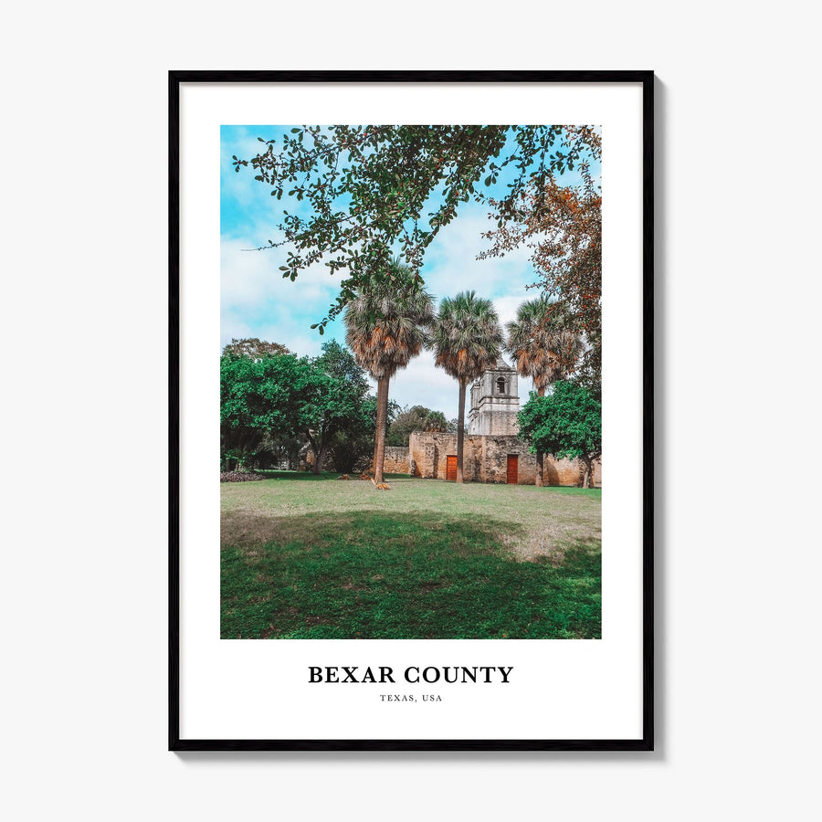 Bexar County Classic Poster, framed poster mockup