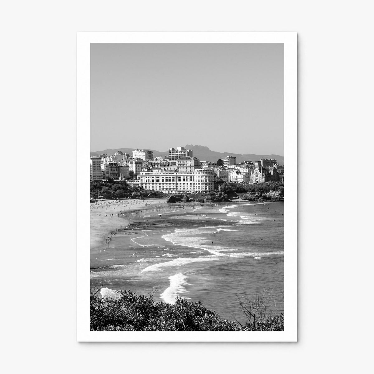 Biarritz Photo Poster, print only (unframed), white border