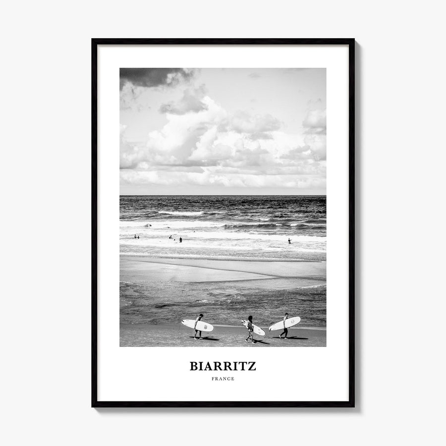 Biarritz Classic Poster, framed poster mockup