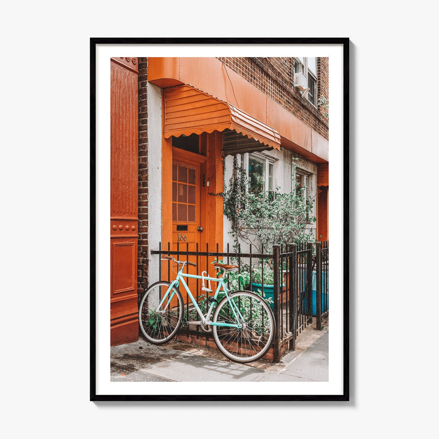 Bicycle Photo No 2 Poster, framed poster mockup, white border