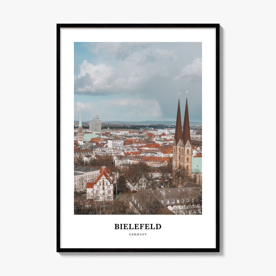 Bielefeld Classic Poster, framed poster mockup