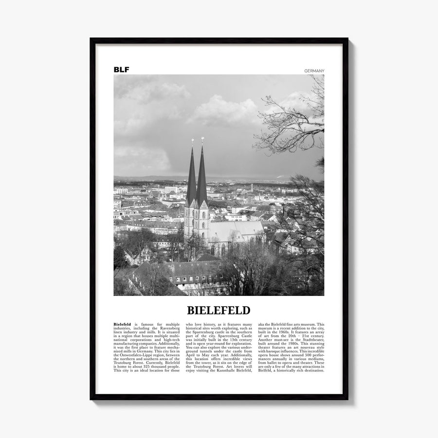 Bielefeld Newspaper Poster, framed poster mockup