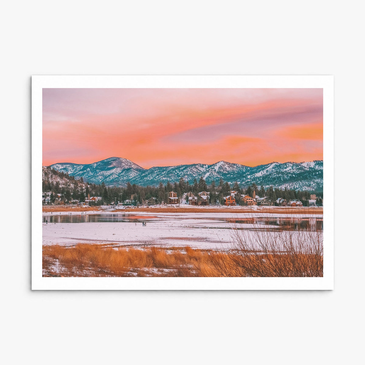 Big Bear Lake Photo Poster, print only (unframed), white border