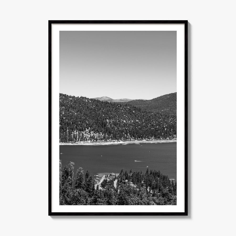 Big Bear Lake Photo Poster, framed poster mockup, white border