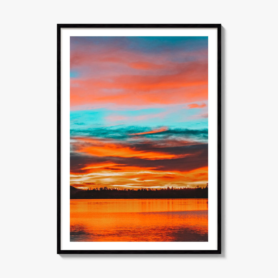 Big Bear Lake Photo No 2 Poster, framed poster mockup, white border