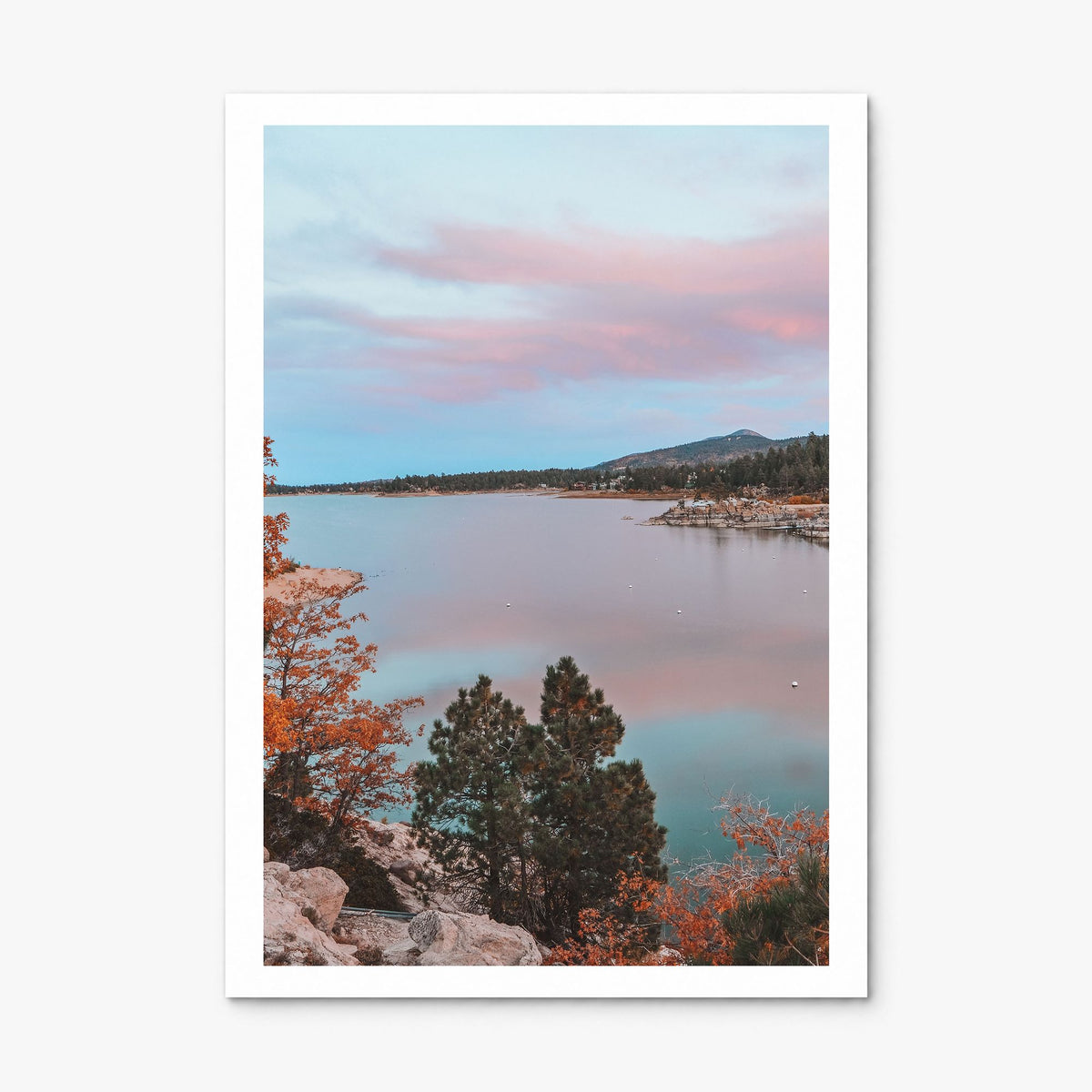 Big Bear Lake Photo No 3 Poster, print only (unframed), white border