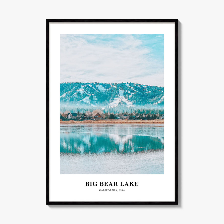 Big Bear Lake Classic Poster, framed poster mockup