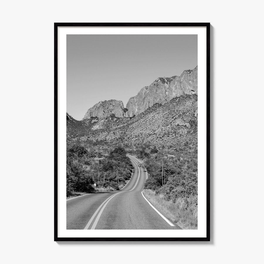 Big Bend National Park Photo Poster, framed poster mockup, white border