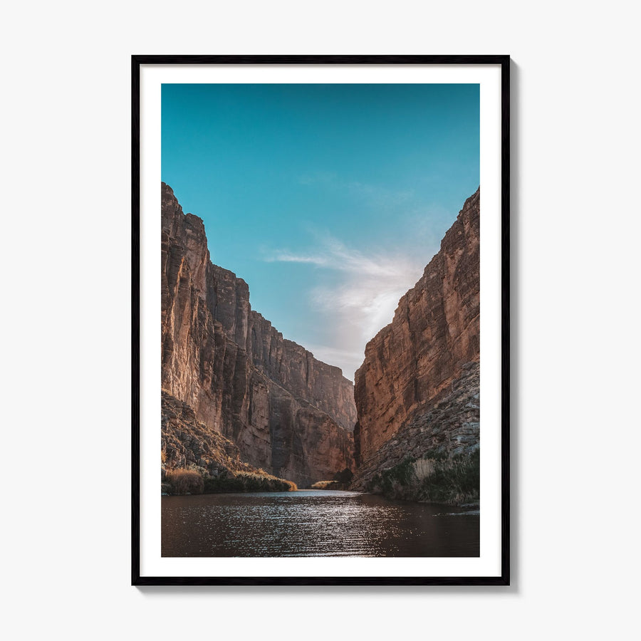 Big Bend National Park Photo Poster, framed poster mockup, white border