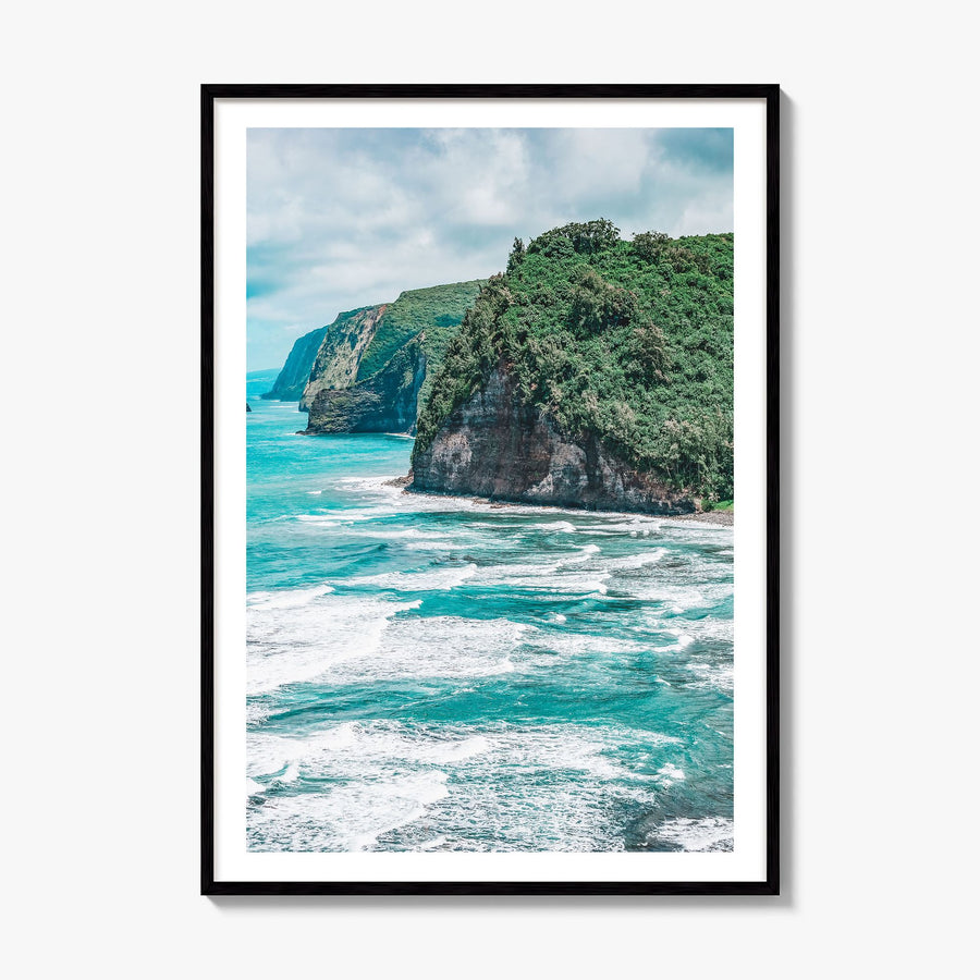 Big Island Photo Poster, framed poster mockup, white border