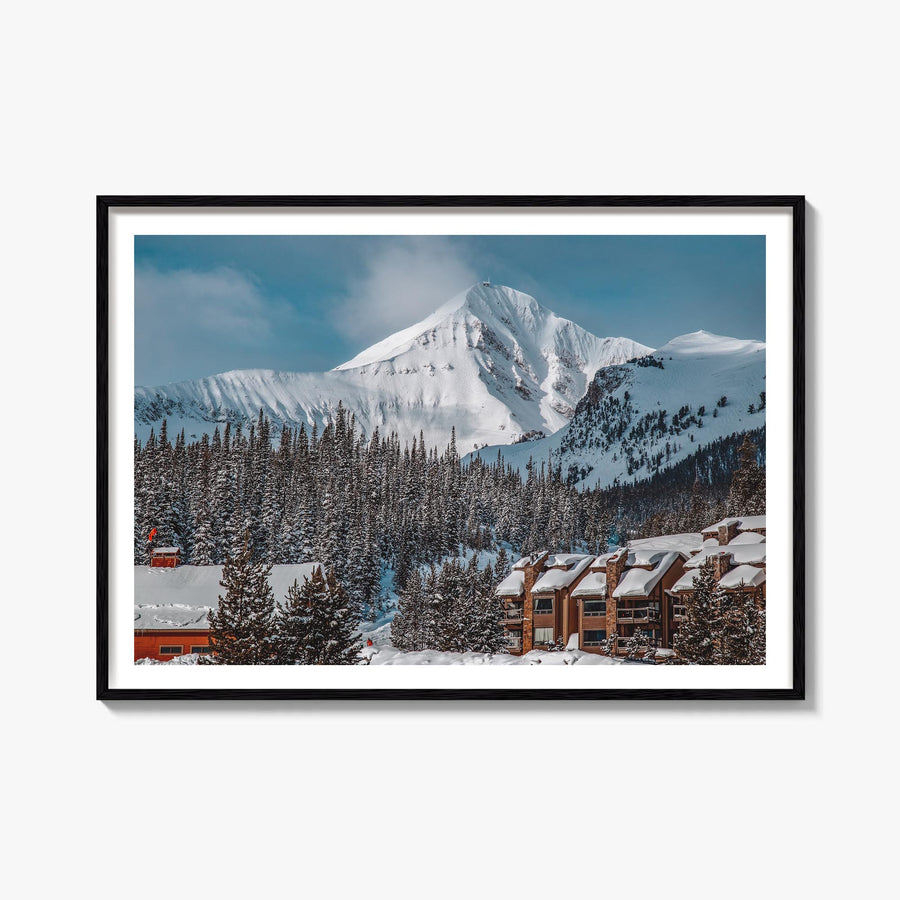 Big Sky colorful photo poster of Montana, USA – horizontal wall art, unframed print shown in interior mockup