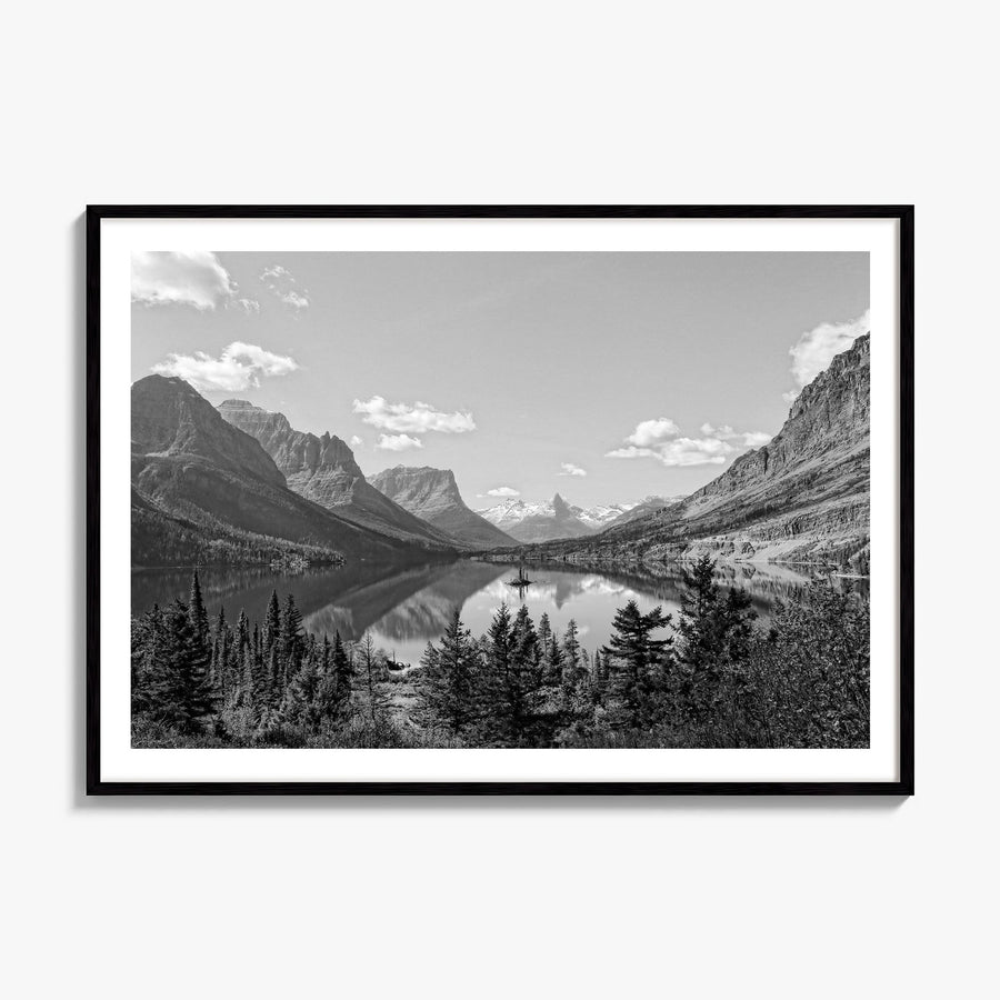 Big Sky Photo Poster, framed poster mockup, white border