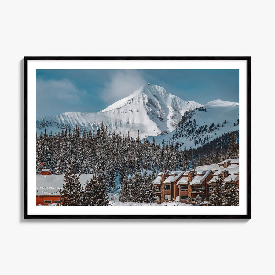 Big Sky Photo Poster, framed poster mockup, white border