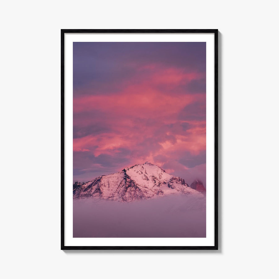 Big Sky no. 2 colorful photo poster of Montana, USA – vertical wall art, unframed print shown in interior mockup