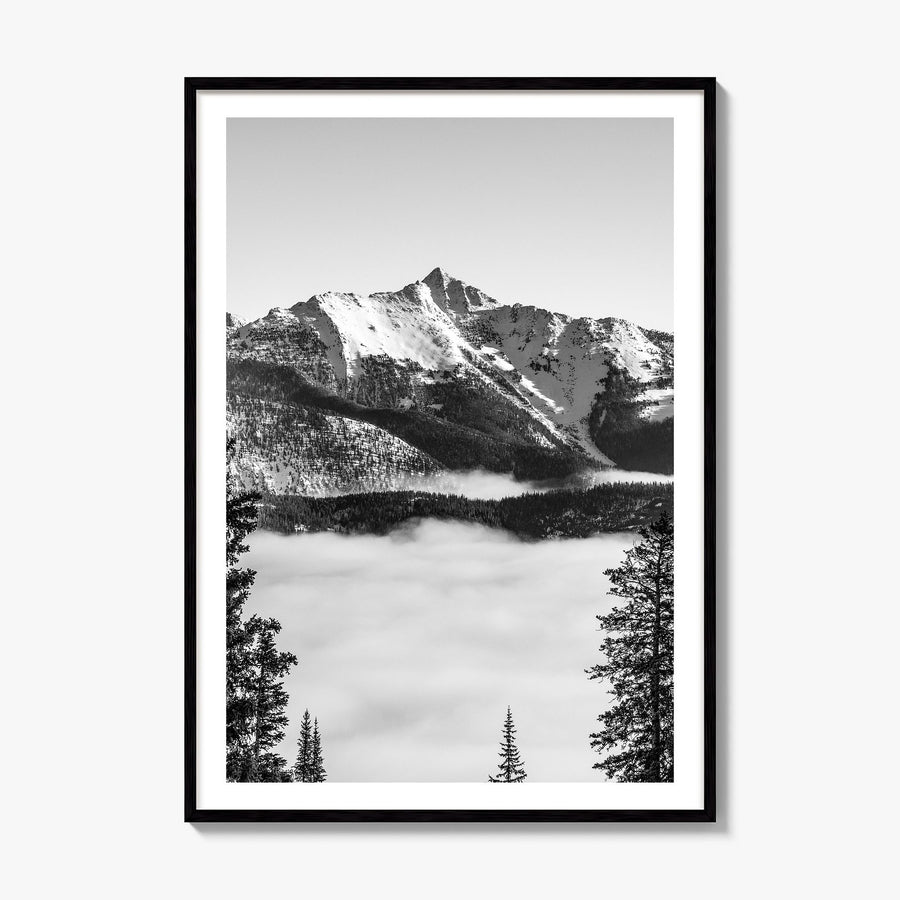 Big Sky Photo No 2 Poster, framed poster mockup, white border