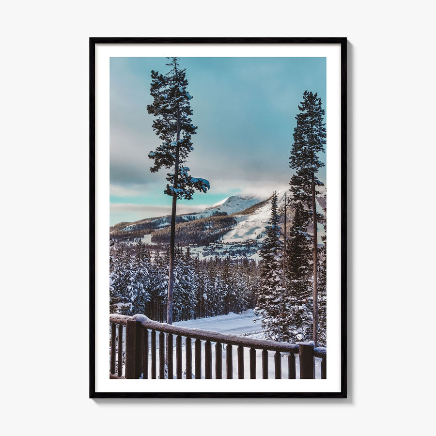 Big Sky Photo No 3 Poster, framed poster mockup, white border