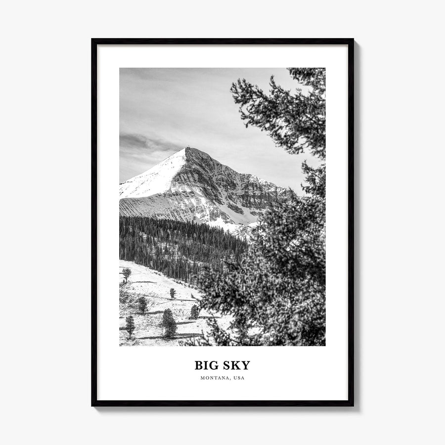 Big Sky Classic Poster, framed poster mockup