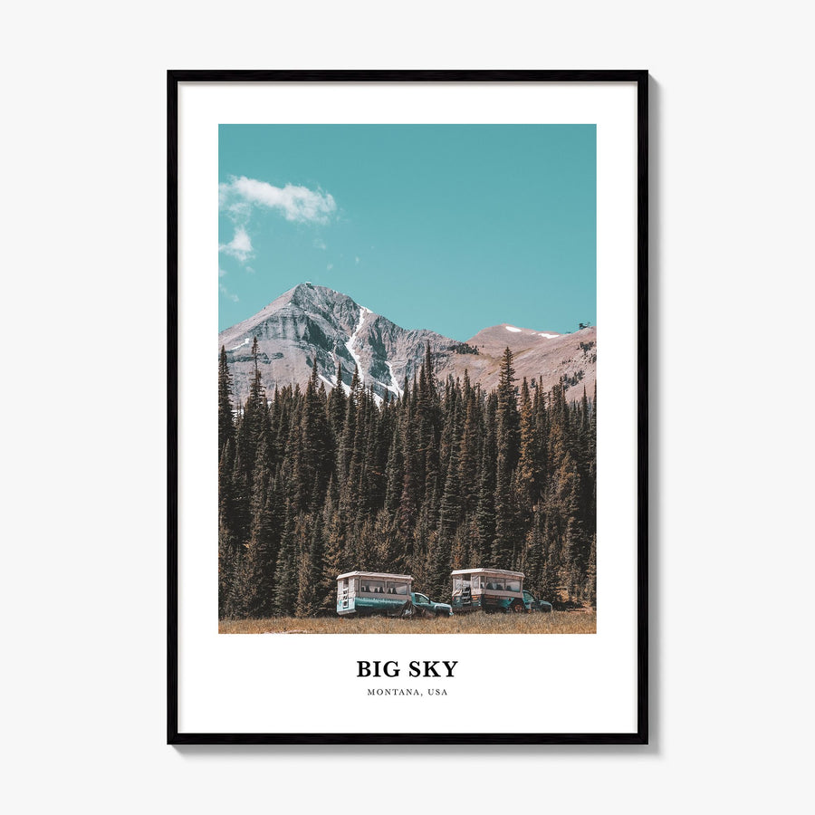 Big Sky Classic Poster, framed poster mockup