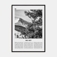 Big Sky Poster Black Wood / 8x12 in Nbourhood Travel B&W Poster