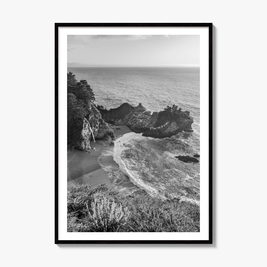 Big Sur Photo No 2 Poster, framed poster mockup, white border
