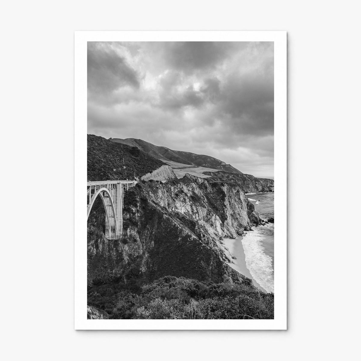 Big Sur Photo No 3 Poster, print only (unframed), white border