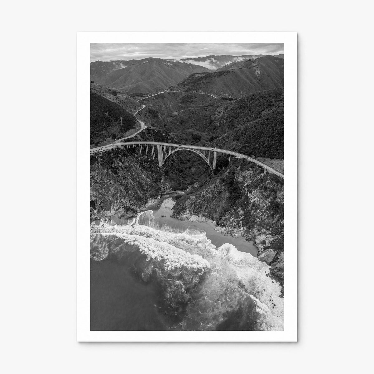 Big Sur Photo No 4 Poster, print only (unframed), white border