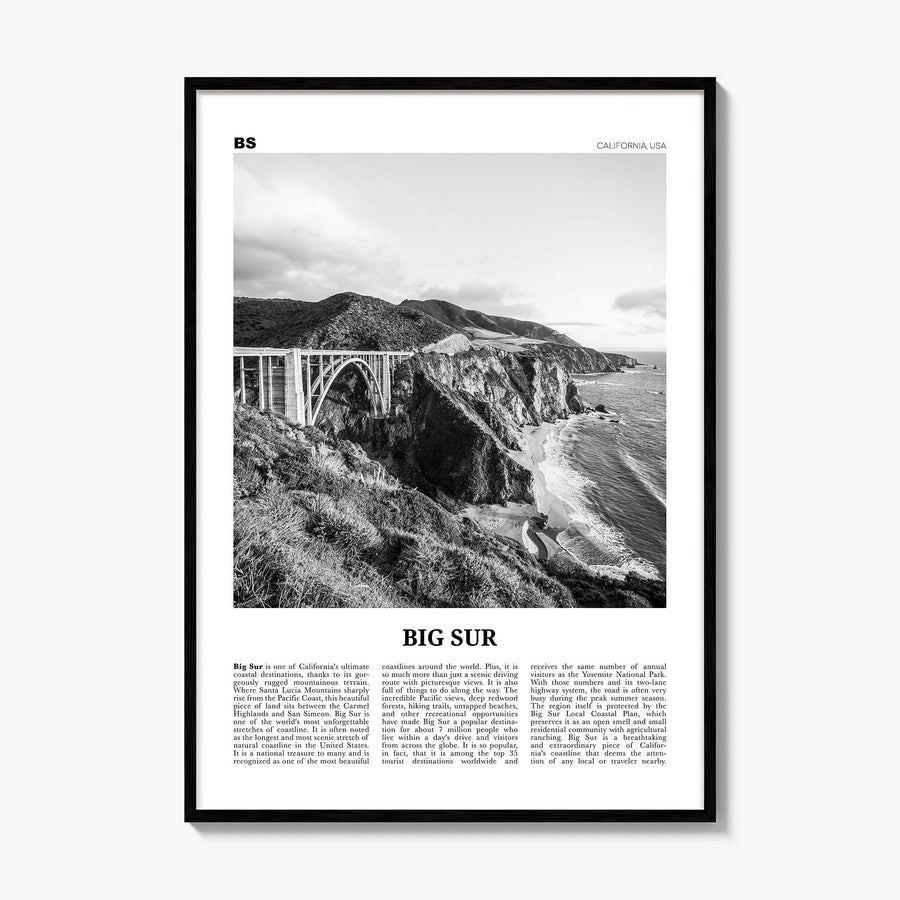 Big Sur Newspaper No 1 Poster, framed poster mockup