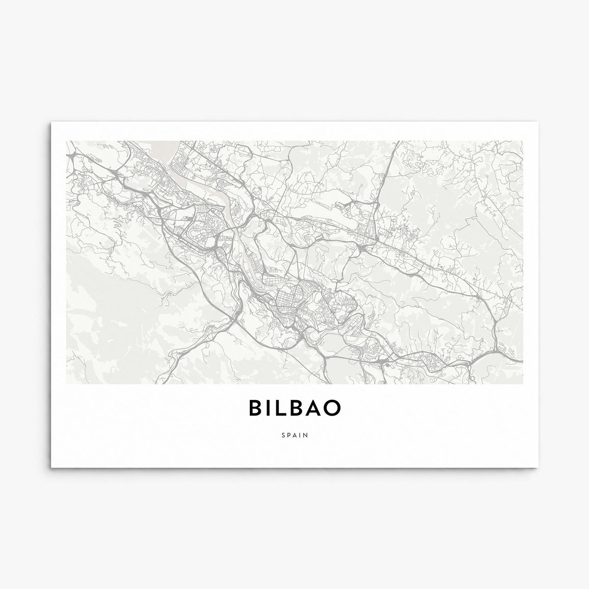 Bilbao Map Poster, print only (unframed)