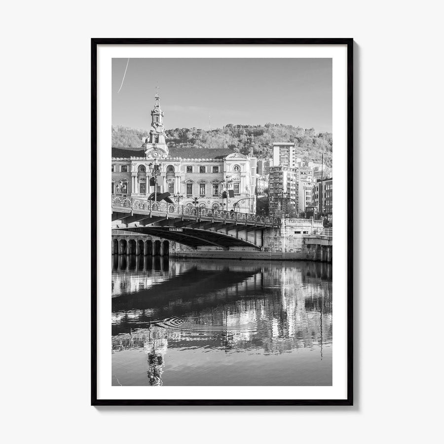 Bilbao Photo Poster, framed poster mockup, white border